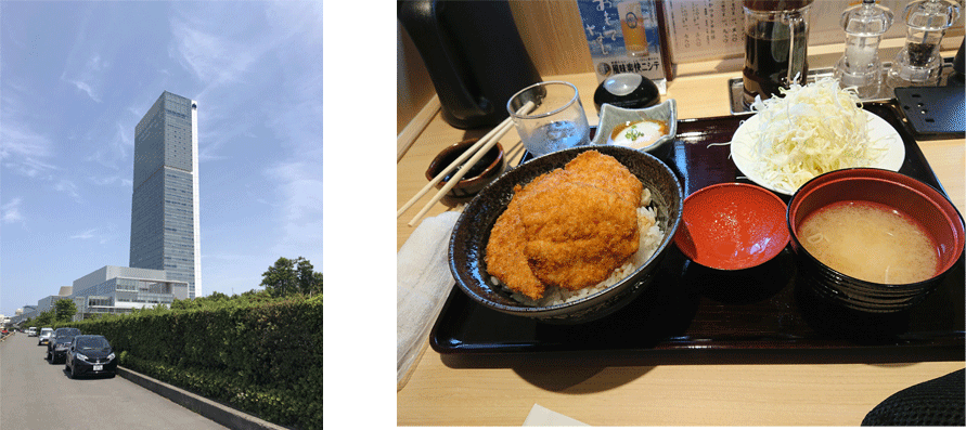 開催地の朱鷺メッセとタレカツ