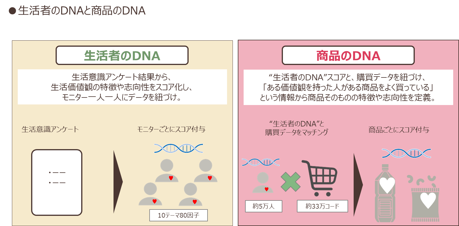 生活者のDNAと商品のDNA
