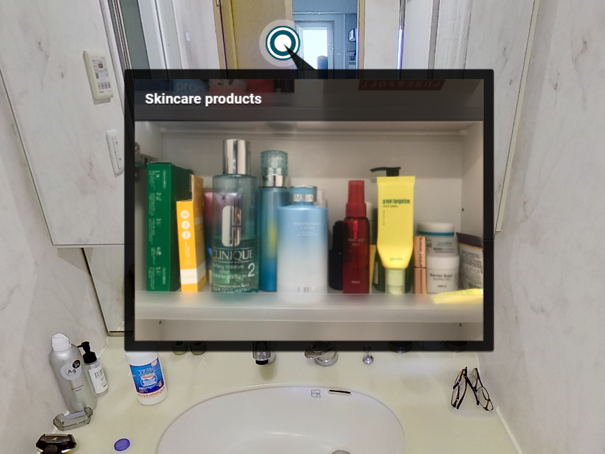 Image of Inside the washstand shelf