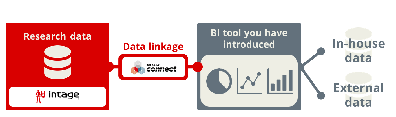 It is also possible to link the data with the BI tool you are using (paid service)