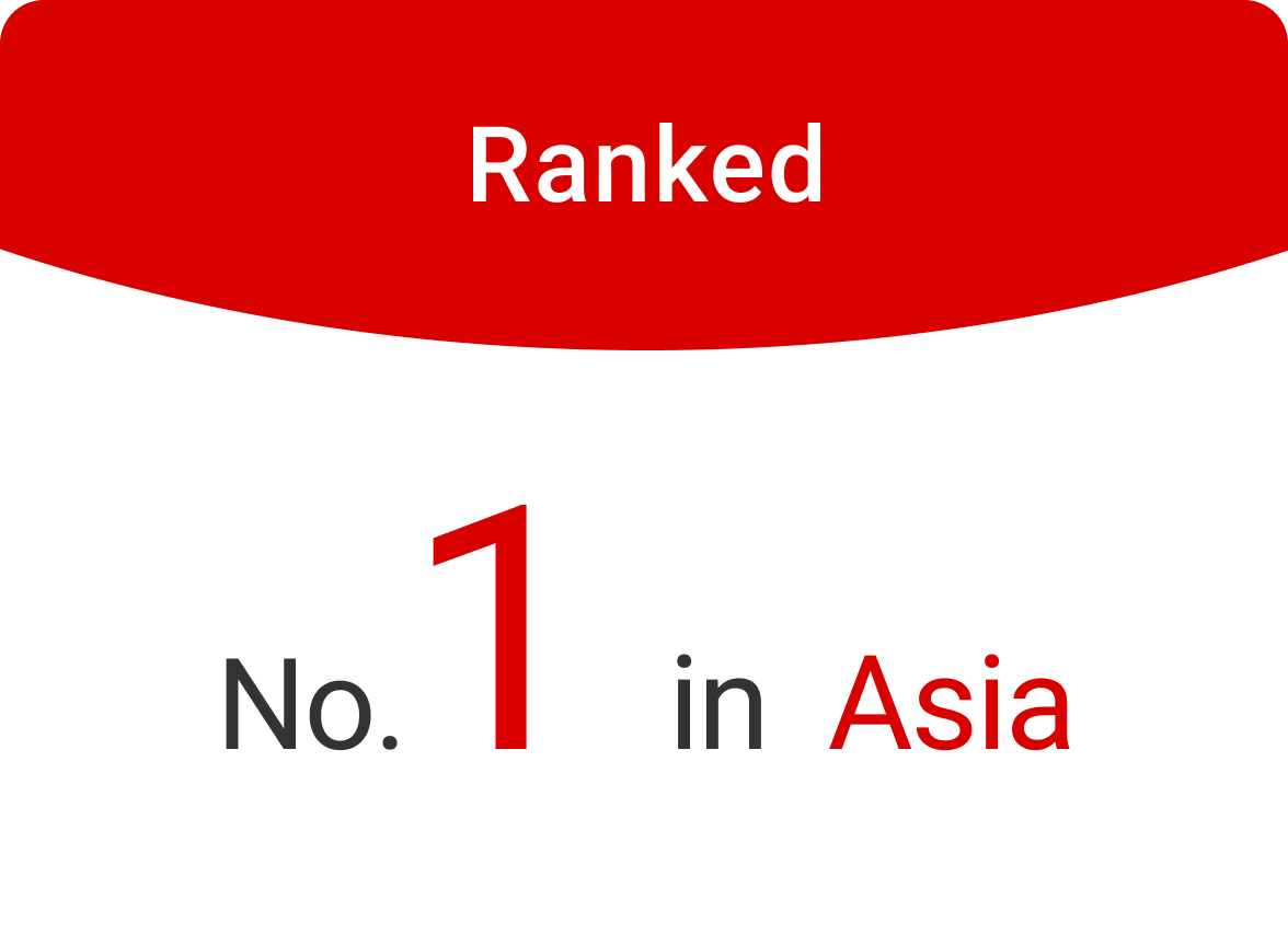 Industry position: No.1 in Asia