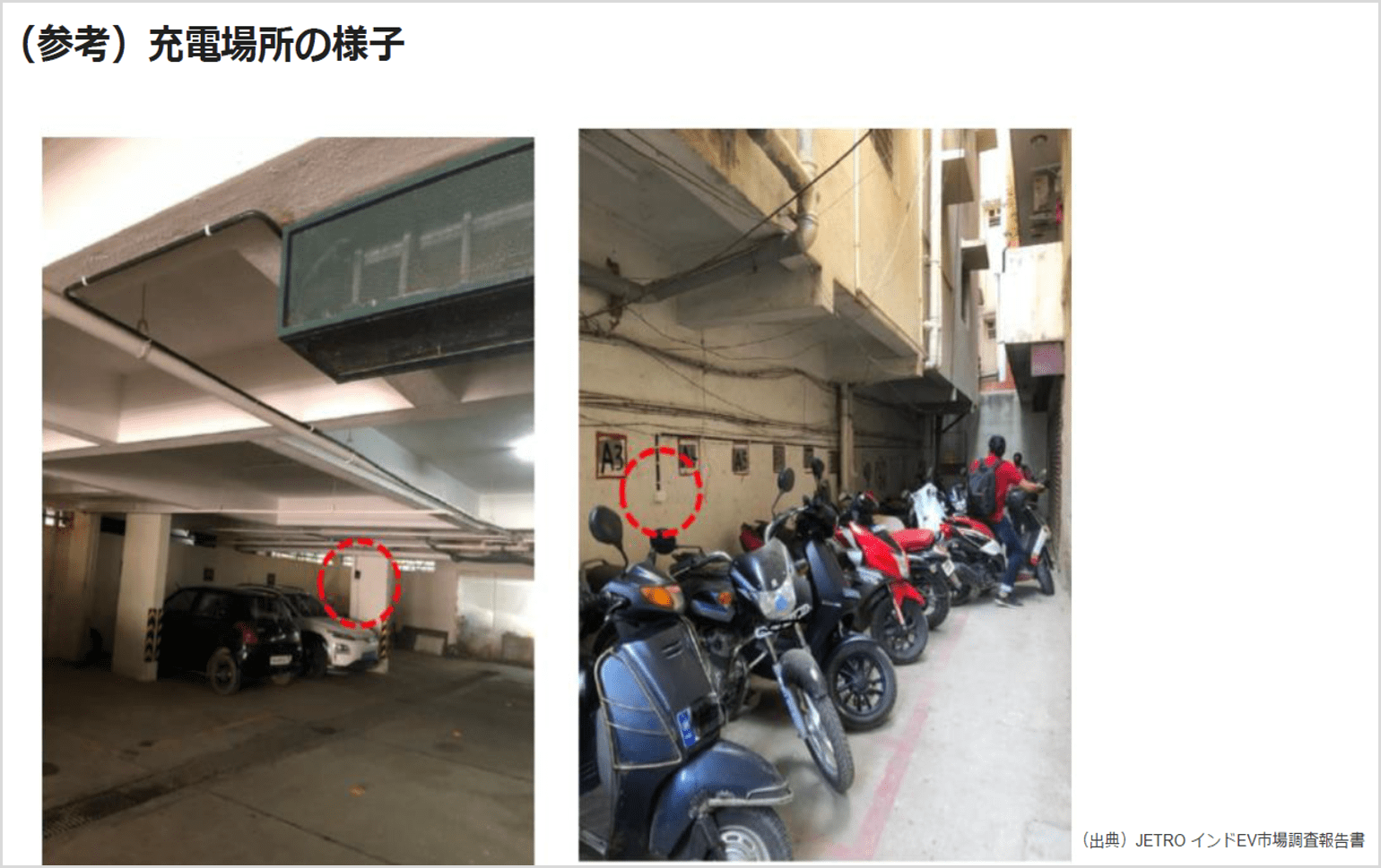 (参考)充電場所の様子
